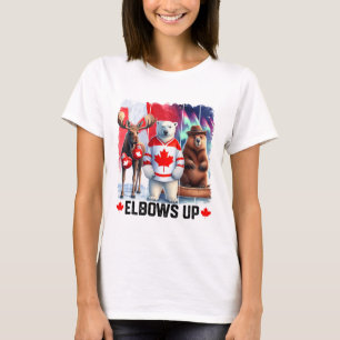 Camiseta Codos Arriba Bandera de Canadá Hockey Castor Diver
