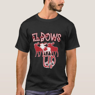 Camiseta Codos Arriba Bandera de Canadá Verdadero Norte Fue