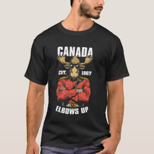 Camiseta Codos Arriba Canadá 1867 Divertido Montado Orgullo