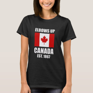 Camiseta Codos Arriba Canadá Est 1867 Bandera de Canadá Map