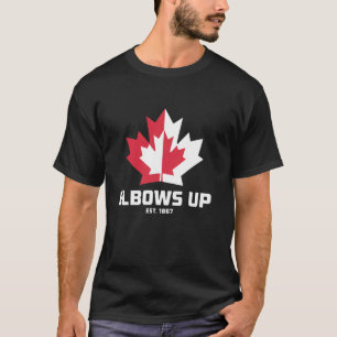 Camiseta Codos Arriba Canadá Est 1867 Orgulloso Canadiense