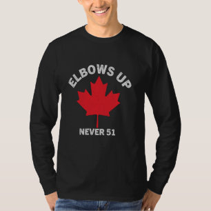 Camiseta Codos Arriba Canadá Fuerte y Libre Orgulloso Canad