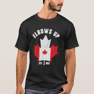 Camiseta Codos Arriba Canadá Verdadero Norte Canadá Por Sie