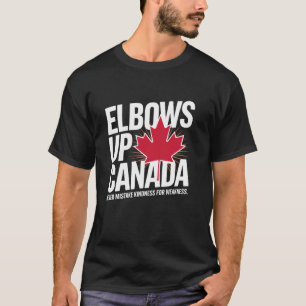 Camiseta Codos Arriba Canadá Verdadero Norte Fuerte Libre O