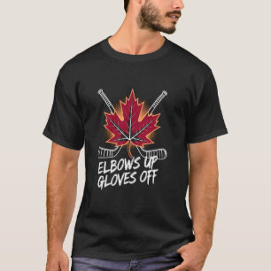 Camiseta Codos Arriba Canadá Verdadero Norte Fuerte Libre O