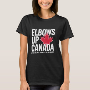 Camiseta Codos Arriba Canadá Verdadero Norte Fuerte Libre O