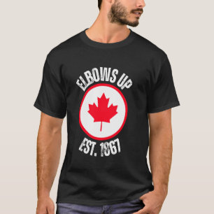 Camiseta Codos Arriba Canadá Verdadero Norte Fuerte Libre O