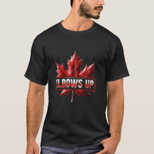 Camiseta Codos Arriba Canadá Verdadero Norte Fuerte Libre O