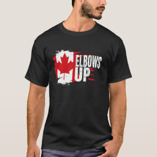 Camiseta Codos Arriba Canadá Verdadero Norte Fuerte y Libre
