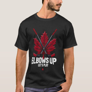 Camiseta Codos Arriba Canadá Verdadero Norte Fuerte y Libre