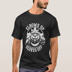 Camiseta Codos Arriba Divertido Hockey Canadá Castor