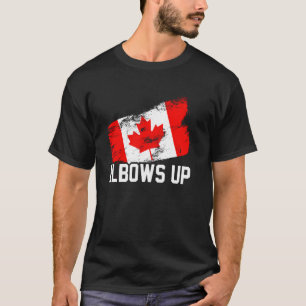 Camiseta Codos Arriba Divertido Orgullo Canadiense Hockey M