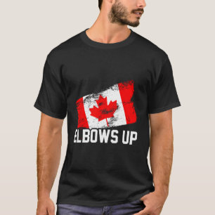 Camiseta Codos Arriba Divertido Orgullo Canadiense Hockey M