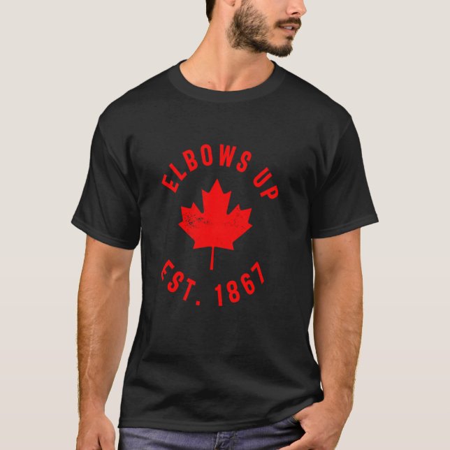 Camiseta Codos Arriba Orgullo De La Bandera De Canadá Canad (Anverso)