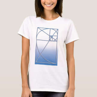 Camiseta Coeficiente de oro Blanco-Azul
