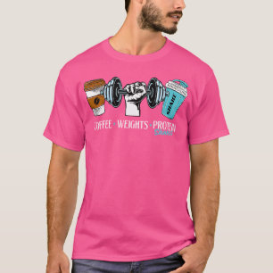 Camiseta Coeficientes de ponderación de café Protein Shakes