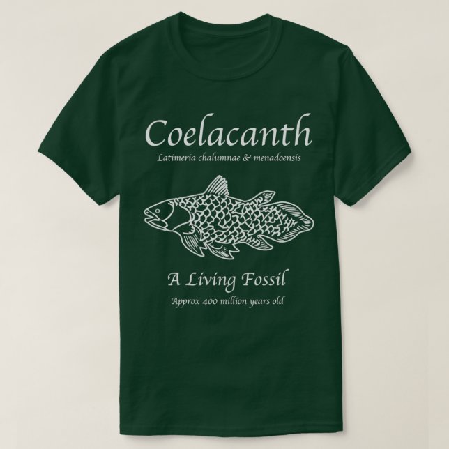 Camiseta Coelacanth Living Fossil (Diseño del anverso)