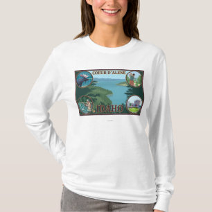Camiseta Coeur D'Alene, poster del viaje de IdahoScenic