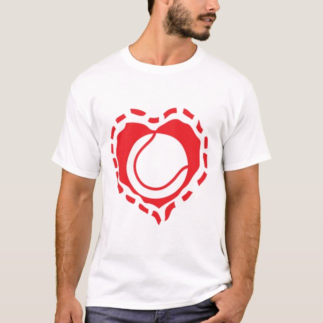 Camiseta coeur love like tennis sport (Anverso)