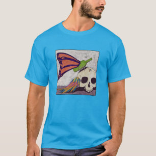 Camiseta Coexistir Cráneo pájaro y moscarda