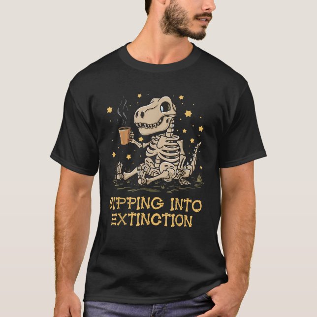 Camiseta Cof De Extinción De Esquetón De Dinosaurio Cuto (Anverso)