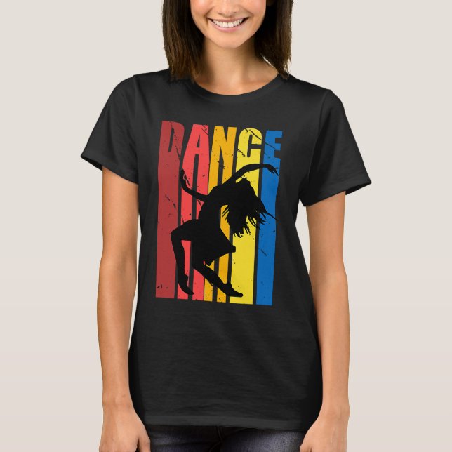 Camiseta Cofer de bailarina de cumpleaños de Bonito retro (Anverso)