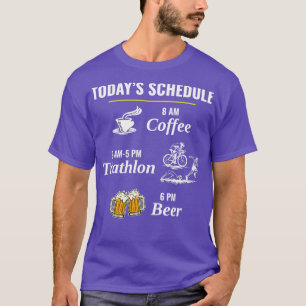 Camiseta Coffe de atletismo de ciclismo de natación Triatló