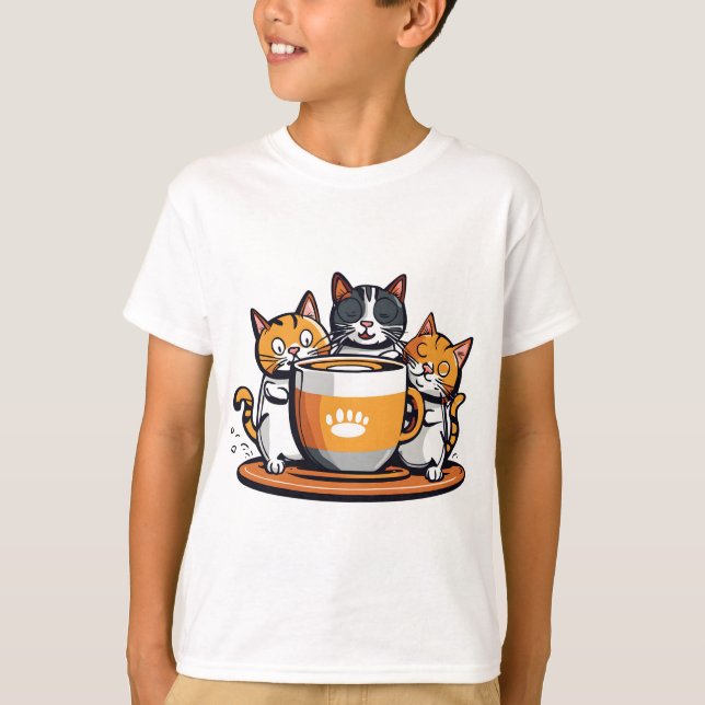 Camiseta Coffe divertida y servicio para niños T-Shirt (Anverso)