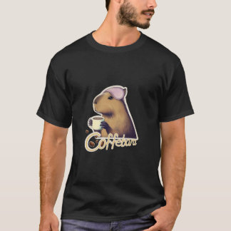 Camiseta Coffebara Capybara Disfrutando una Taza de Café