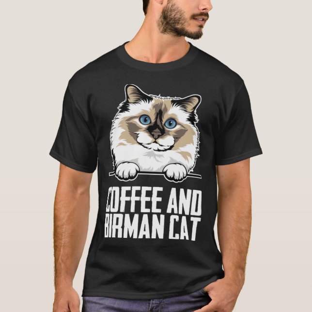 Camiseta Coffee and birman cat (Anverso)