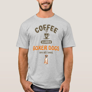 Camiseta Coffee and Boxer Dogs T-Shirt