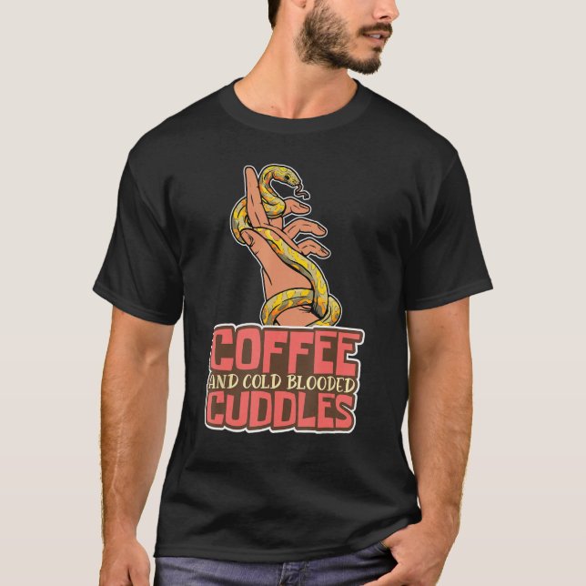 Camiseta Coffee And Cold Blooded Cuddles Snake and Coffee   (Anverso)