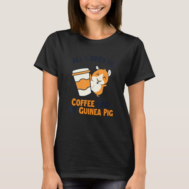 Camiseta Coffee and my Guinea Pig Guinea Pig Breeder Guinea (Anverso)
