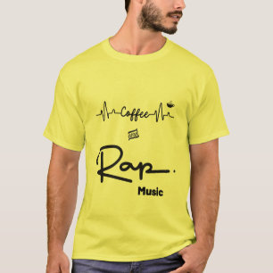 Camiseta Coffee and Rap Music T-Shirt