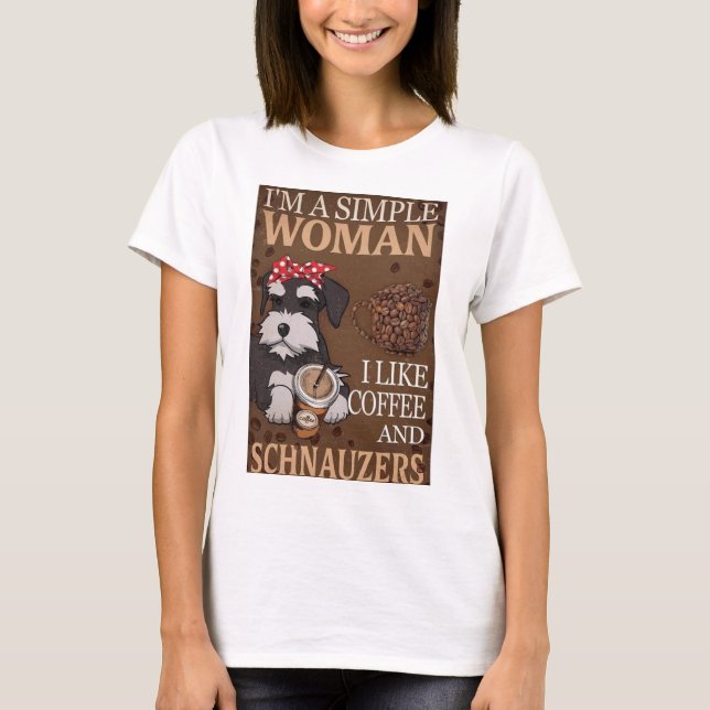 Camiseta Coffee and Schnauzers T-Shirt (Anverso)