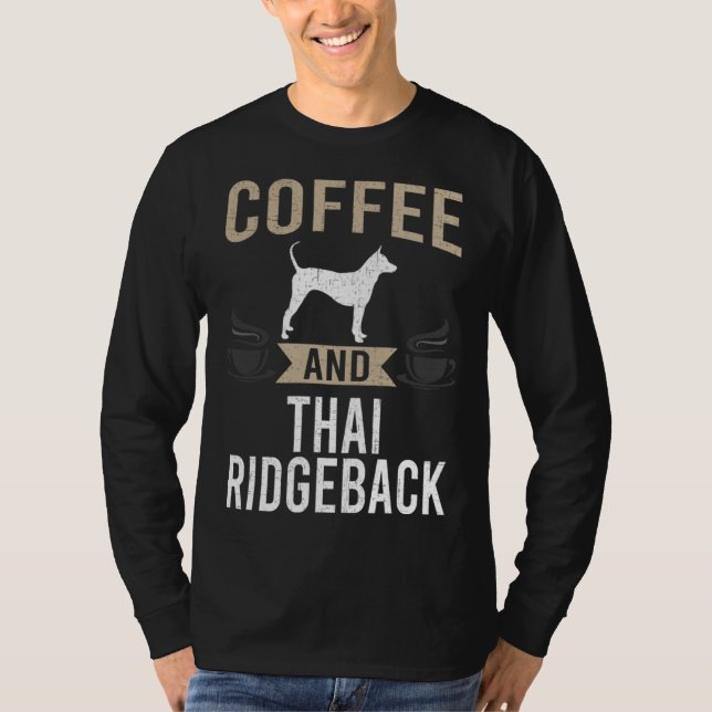 Camiseta Coffee and Thai Ridgeback Dog (Anverso)