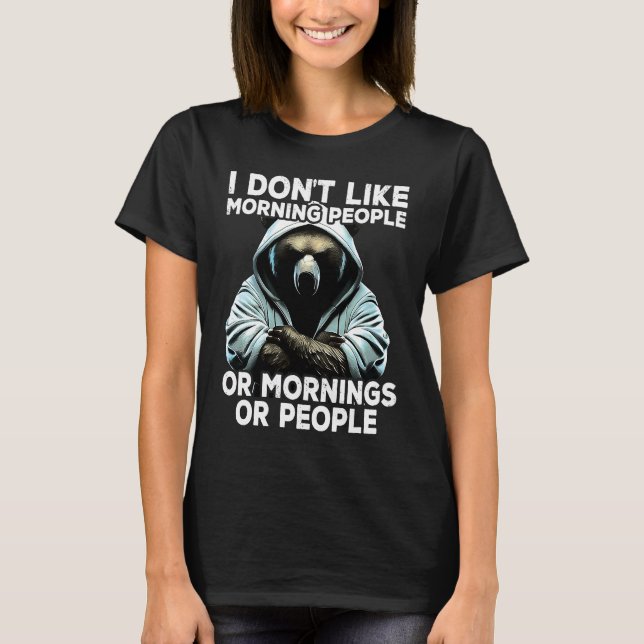 Camiseta Coffee Bear I I dont like morning people (Anverso)