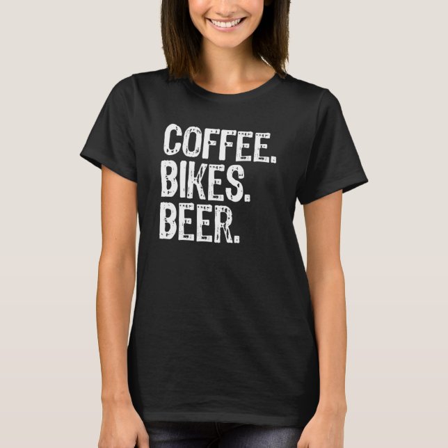 Camiseta Coffee Bikes Beer Mtb Ciclismo (Anverso)