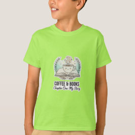 Camiseta Coffee & Books Kids' T-Shirt | Cute Reading Lover