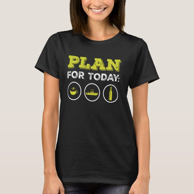 Camiseta Coffee Bote Pontoon (Anverso)