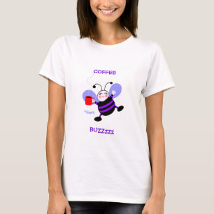 Camiseta Coffee Buzz Caffeine Lover Purple Personalizado Be