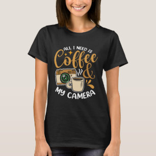 Camiseta Coffee & Camera Photography Aroma Cita