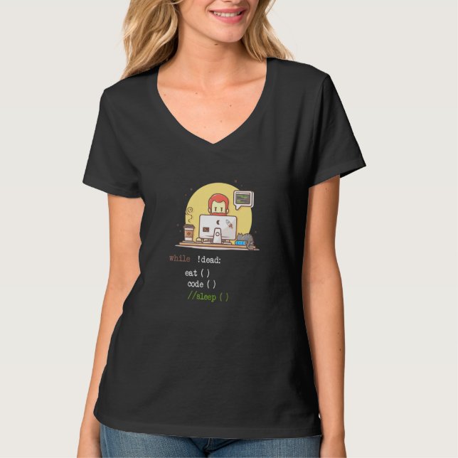 Camiseta Coffee Cat It Program Code Programmer Coder Comput (Anverso)