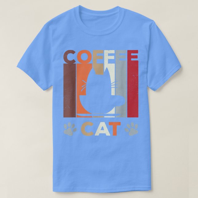 Camiseta Coffee Cat Retro Kitten Lover (Diseño del anverso)