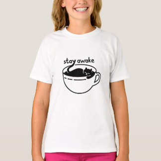 Camiseta Coffee Cat Stay Awake