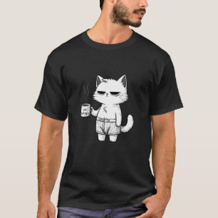 Camiseta Coffee Cat T shirt - Para los amantes del café y d
