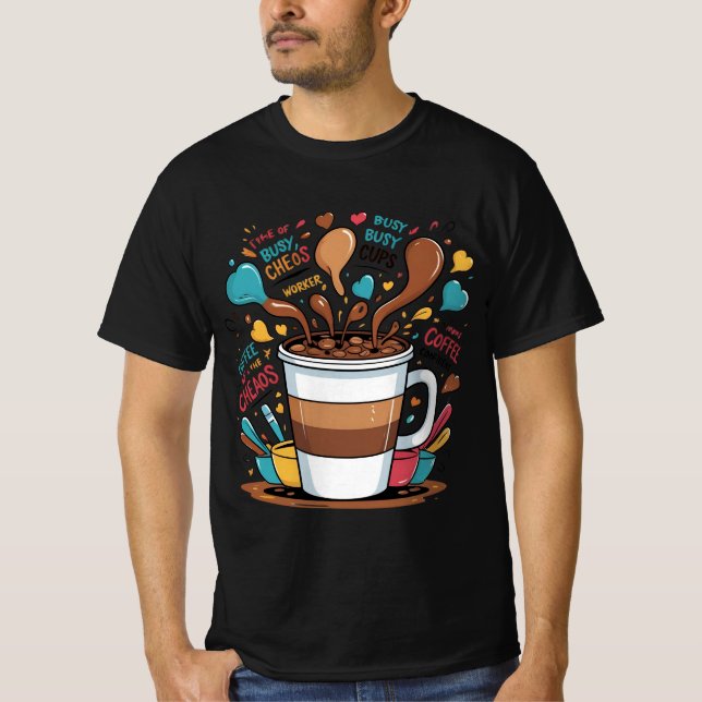 Camiseta Coffee Chaos & Confidence T-Shirt – Funny Motivati (Anverso)
