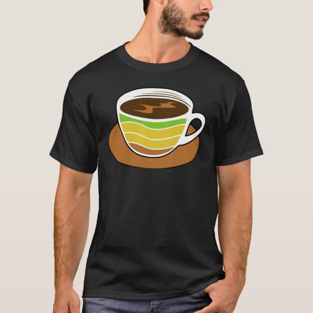 Camiseta Coffee Charging  Battery Cup Retro Graphic Plus Si (Anverso)
