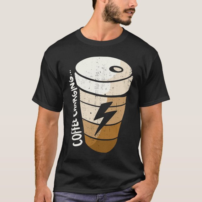 Camiseta Coffee Charging Mug Cute Coffee Or Tea Or Me  Cat (Anverso)