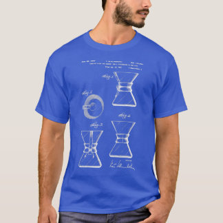 Camiseta Coffee Chemex arte de patente química de café Pate